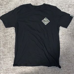 Boys Salty Crew Black t-shirt camo green logo